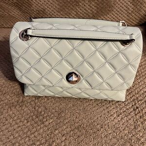 Kate Spade Medium Flap Quilted Shoulder bag in Crystal Blue NWTS!